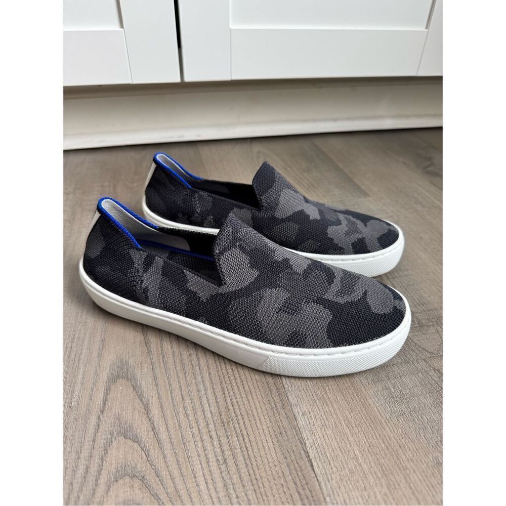 Rothy’s Gray Camo Original Slip on Sneaker, Women’s Size 6